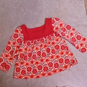 Wonderkids Red and White Floral Kids Top